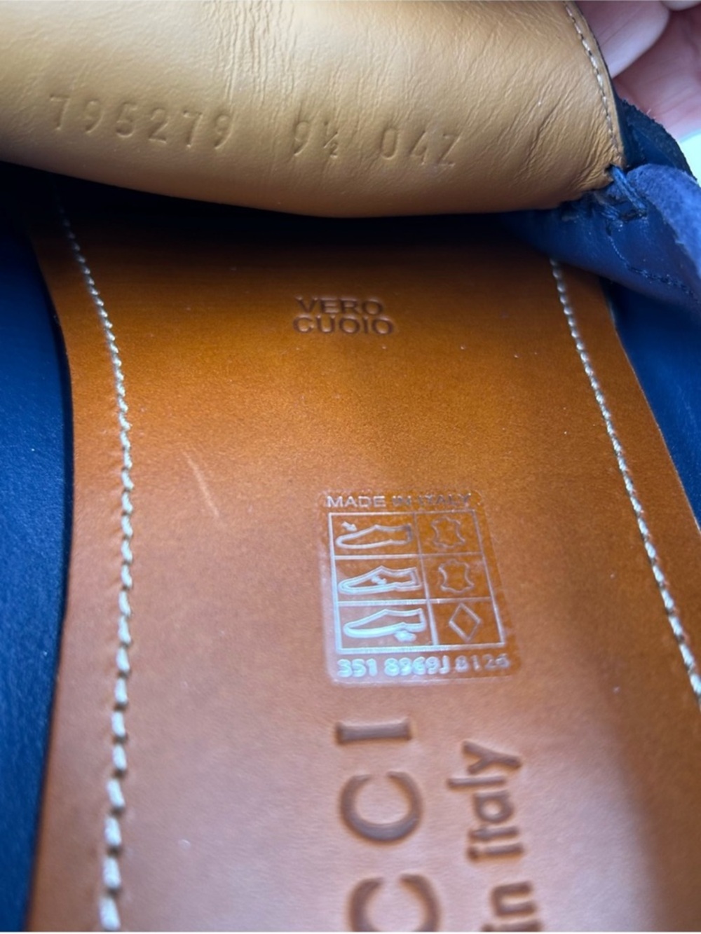 Men’s Gucci GG embossed suede driver loafer size 9.5 it’s 10.5 US made in Italy - Picture 8 of 11